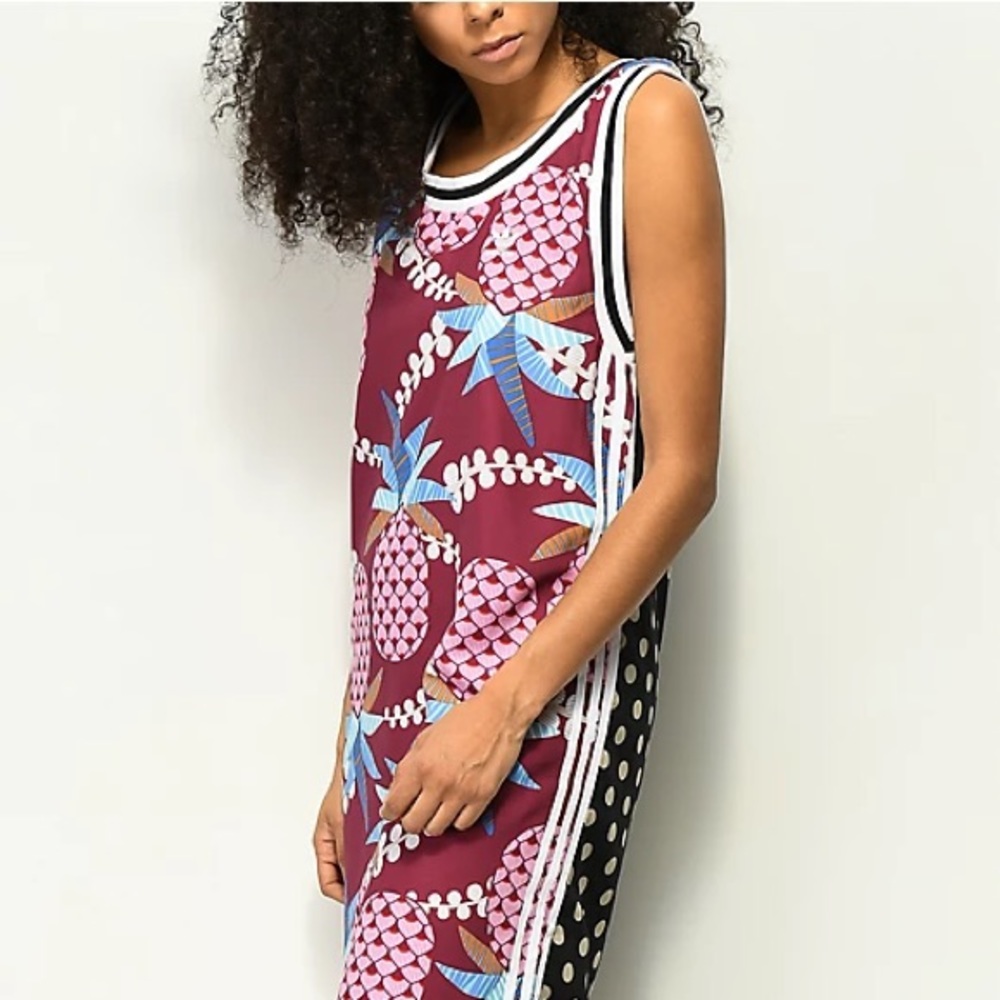 Adidas Originals x Farm Rio Pineapple Tank Dress Small NWOT